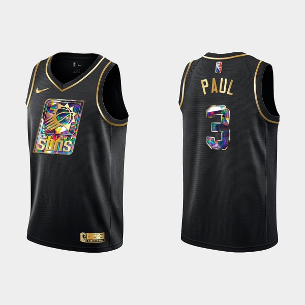 NBA Phoenix Suns Trikot Chris Paul 3 Nike 2021-22 Schwarz Golden Edition 75th Anniversary Diamond Swingman - Herren